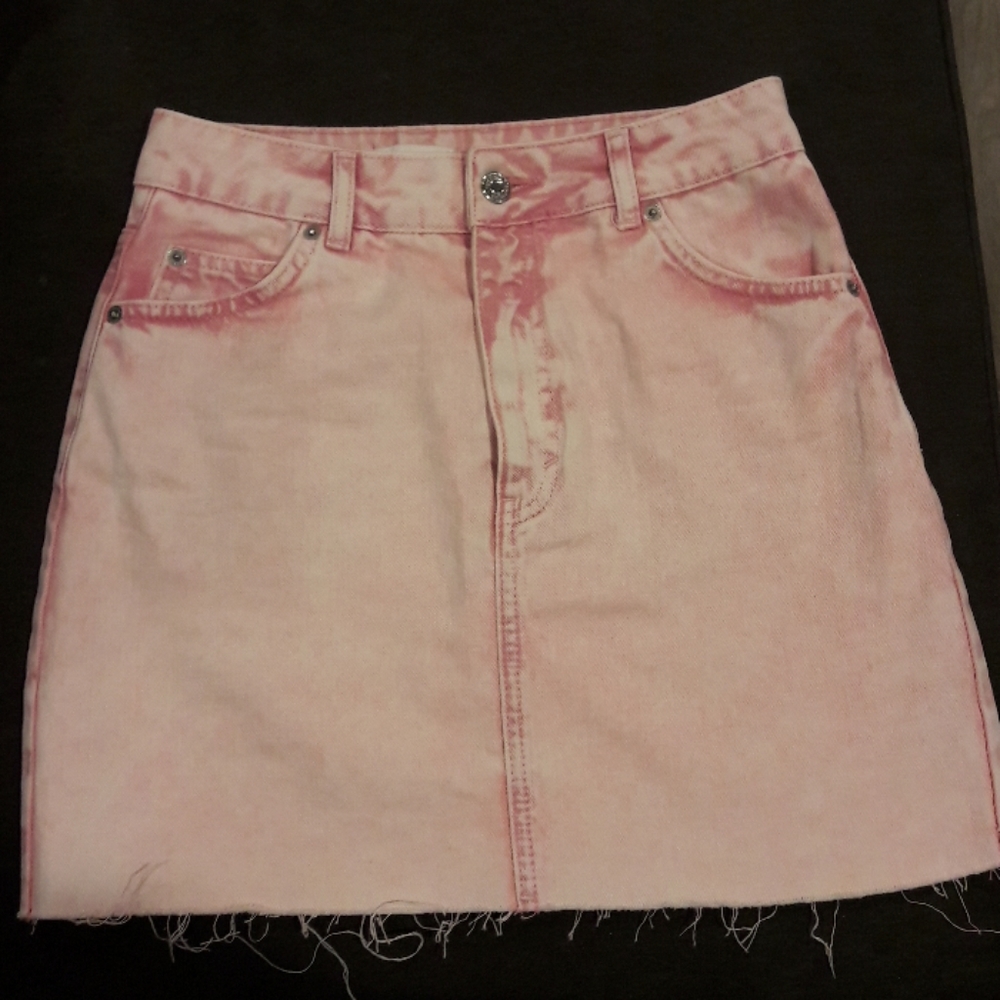 pink denim skirt forever 21